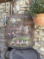 Dekotafel « Les Vins de France » rustikaler Country Corner S